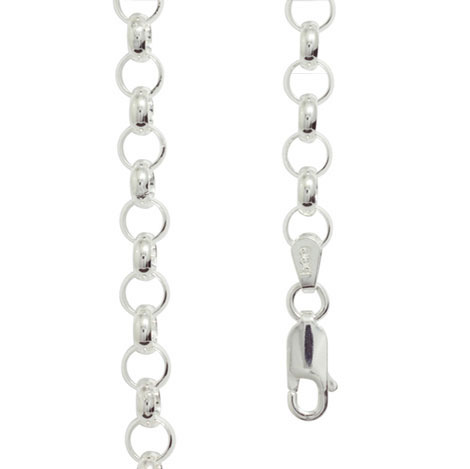 Silver Belcher Link Bracelet - 40 cm
