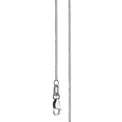 Fine Silver Curb Link Necklace - 40 cm