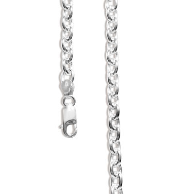 Heavy Silver Trace Link Necklace - 45 cm.