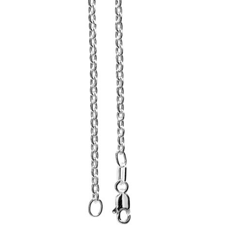 Silver Trace Link Necklace - 40 cm