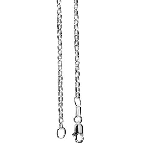 Silver Trace Link Necklace - 55 cm