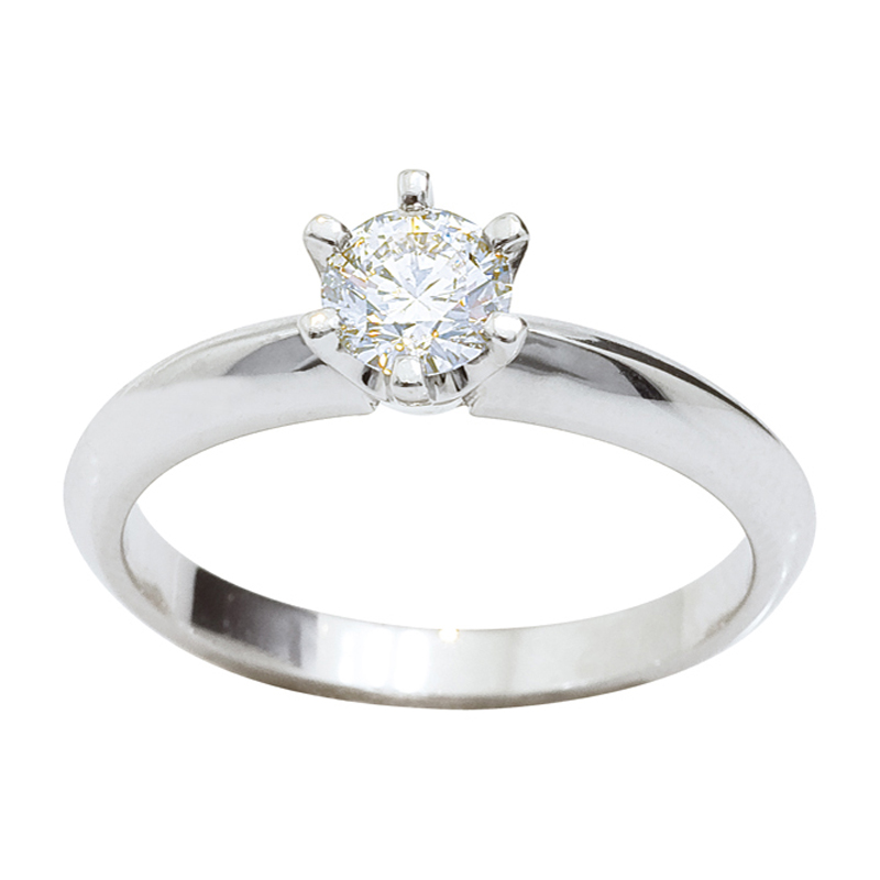 Solitaire Engagement Ring - Half Carat - White Gold