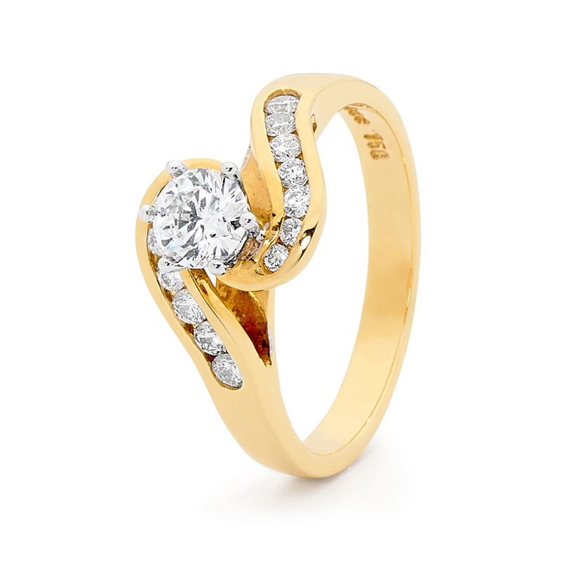 GIA Certified Engagement Ring - 0.8 carat - Certified Diamonds