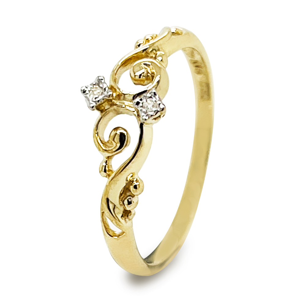 Diamond Set Celtic Style Ring
