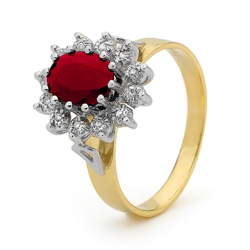 Ruby and Diamond Princess Ring (W)