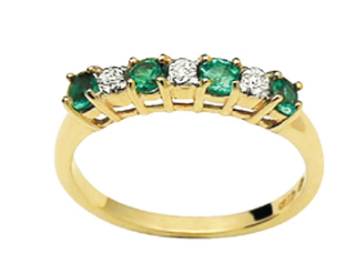 Emerald a d Diamond Eternity Ring