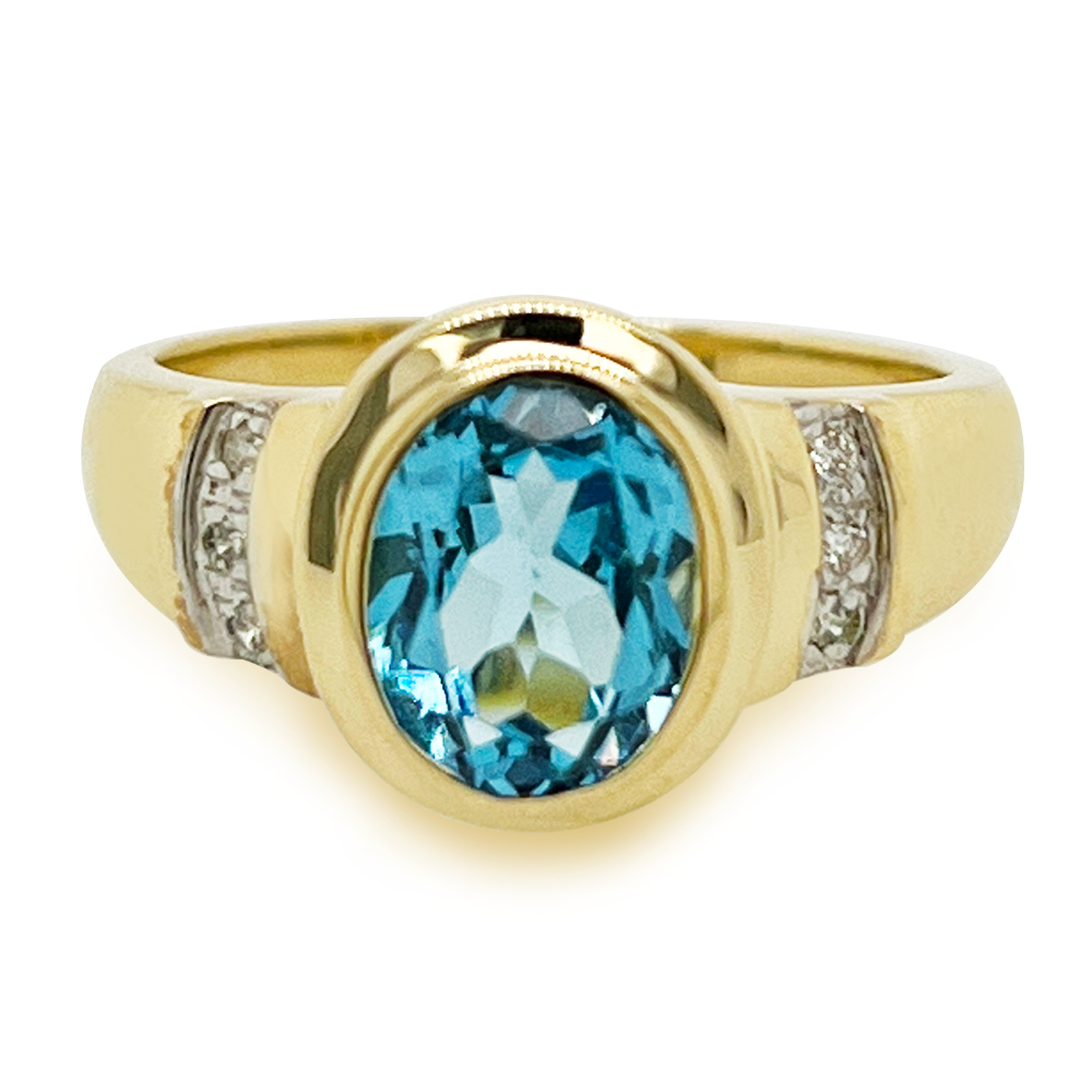 Bold Blue Topaz Dress Ring