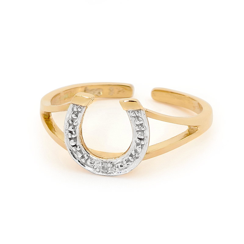 Diamond set gold Toe ring