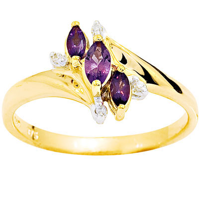 Amethyst and Diamond Ring