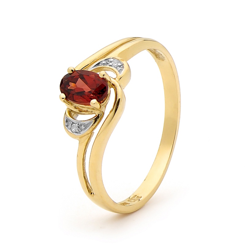 Garnet and Diamond Dress Ring