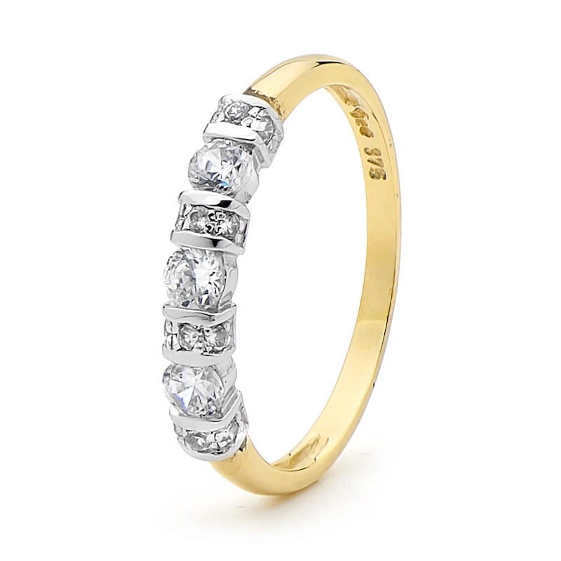 Sparkling Cubic Zirconia Eternity Ring