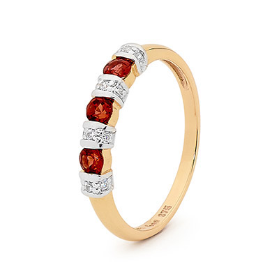 Garnet and CZ Eternity Ring