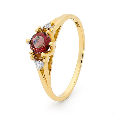 Created Ruby and Diamond Coronet Ring