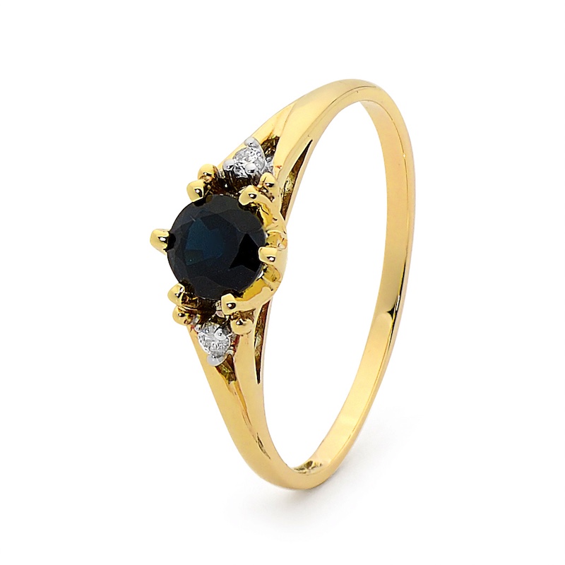 Sapphire and Diamond Coronet Ring