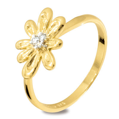 Diamond Flower Ring