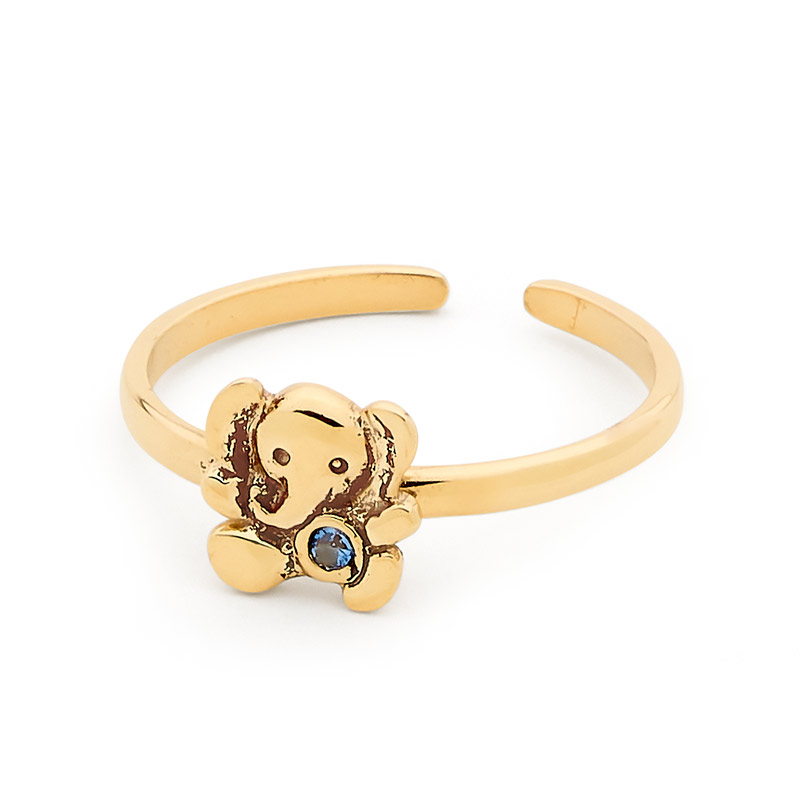 Girls First Gold Ring - Elephant