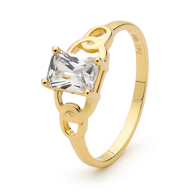 Cubic Zirconia Solitaire Ring