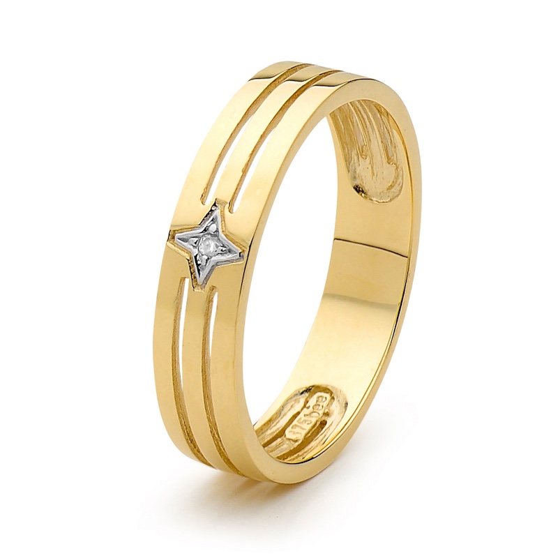 Star Set Diamond Men's Ring