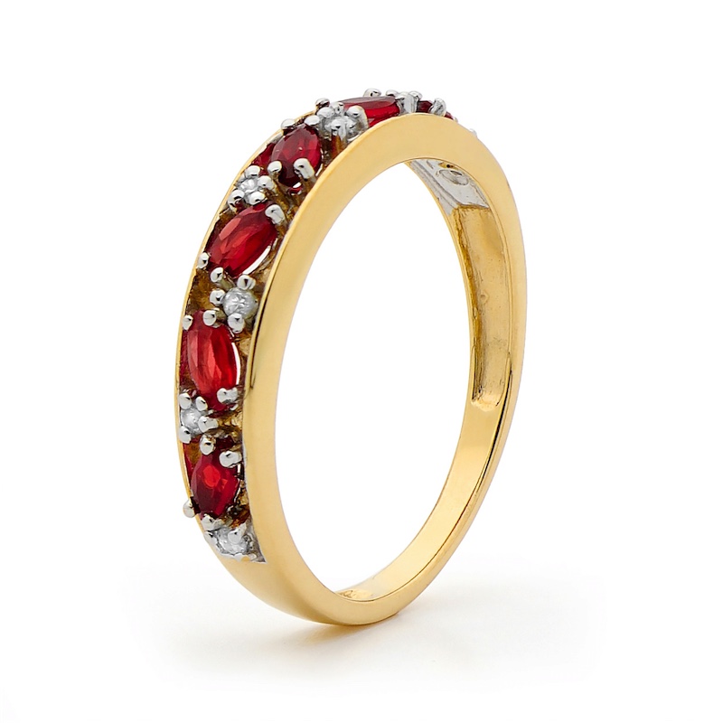 Created Ruby and Diamond Eternity Ring