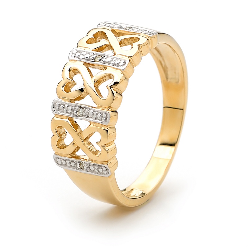 Romantic Heart Diamond Ring