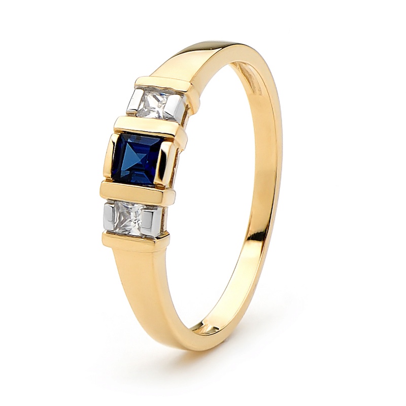 Created Sapphire and Zirconia Dress Ring