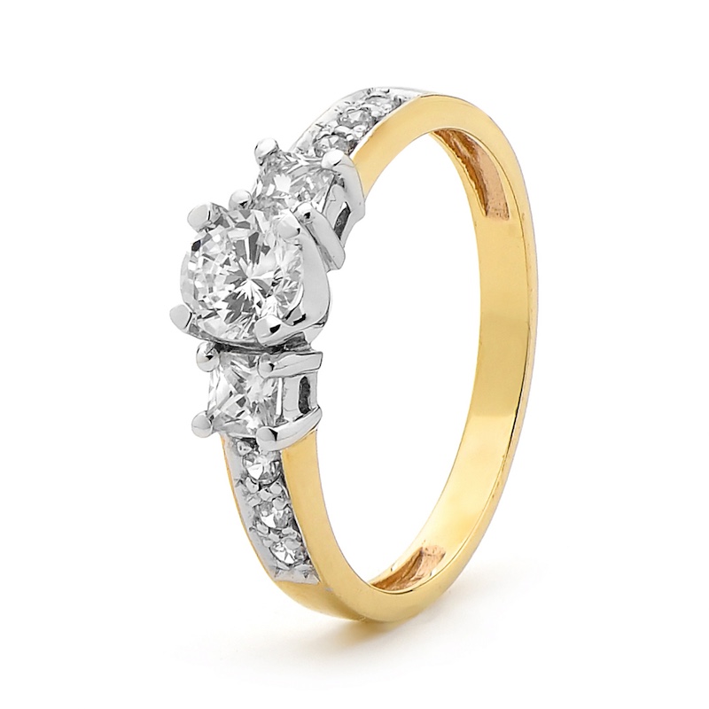 Cubic Zirconia Engagement Ring