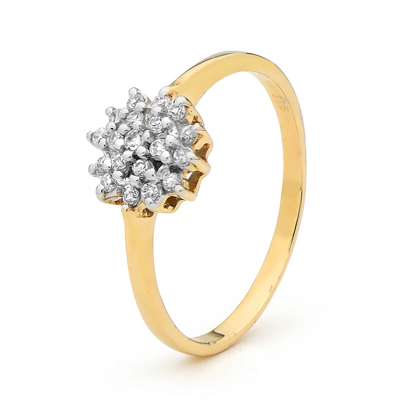 Zirconia Cluster Dress Ring