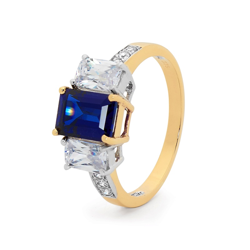 Created Sapphire Cocktail Ring