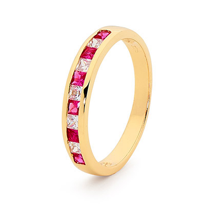 Diamond and Ruby Eternity Ring