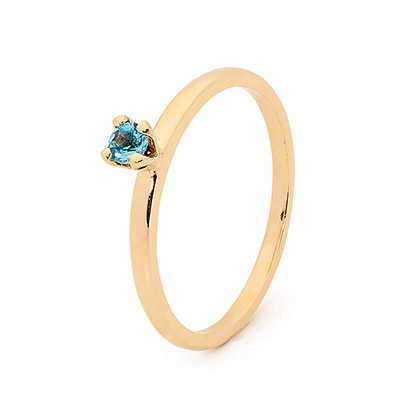 Stackable Fun Ring with Blue Topaz