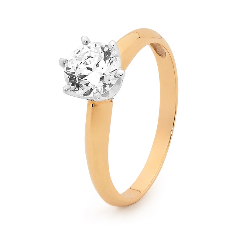 One Carat CZ Engagement Ring
