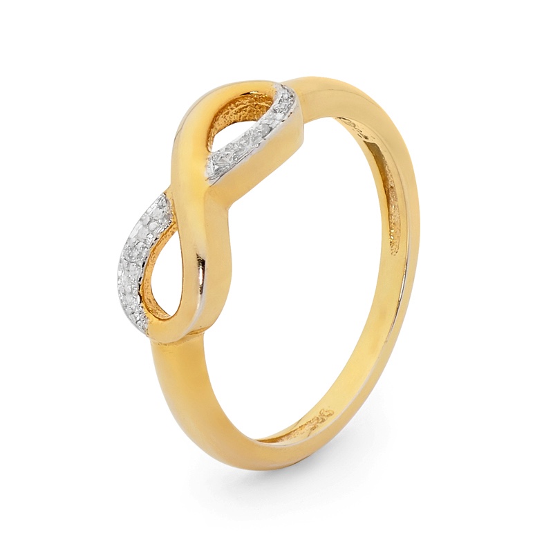 Infinity Love Ring with Diamonds