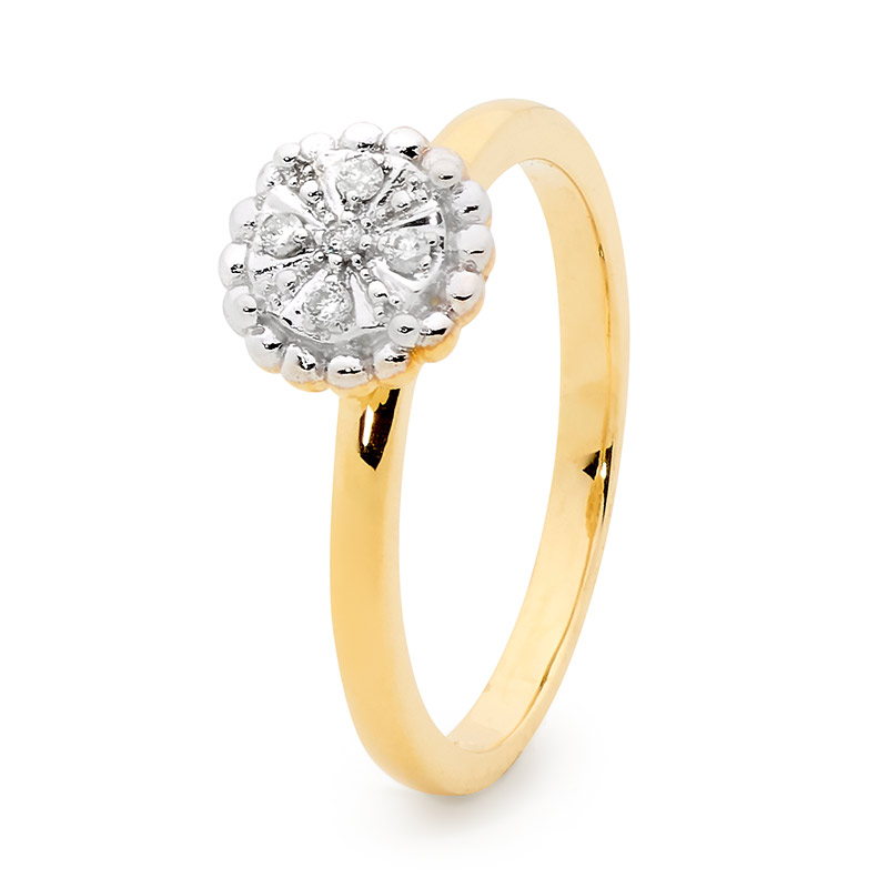 Diamond Set Love Ring