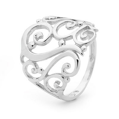 Sterling Silver Floral Design Ring