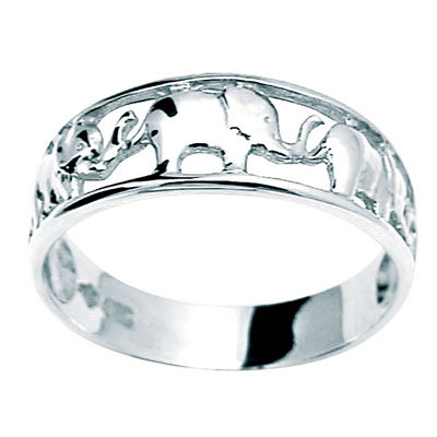 Lucky Elephant Ring in Sterling Silver