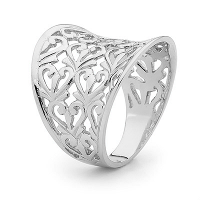 Sterling Silver Fashion Ring with Flair - 2501