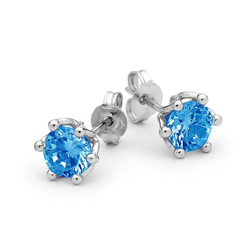 Aqua Blue Spinel Earrings