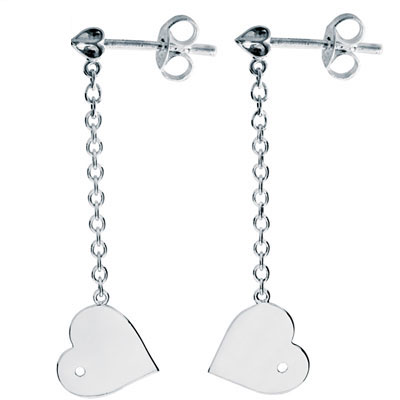 Silver Heart and Arrow &quot;Amore&quot; Earrings