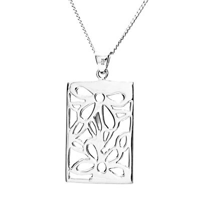 Sterling Silver flower pendant