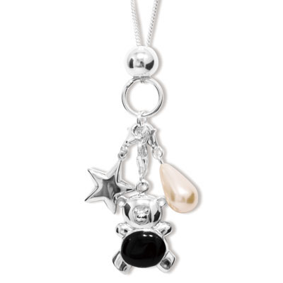 Silver Charm Necklace - 80 cm