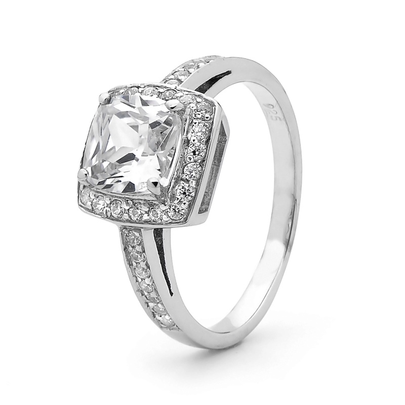 Cubic Zirconia Dress ring - Silver - 2502