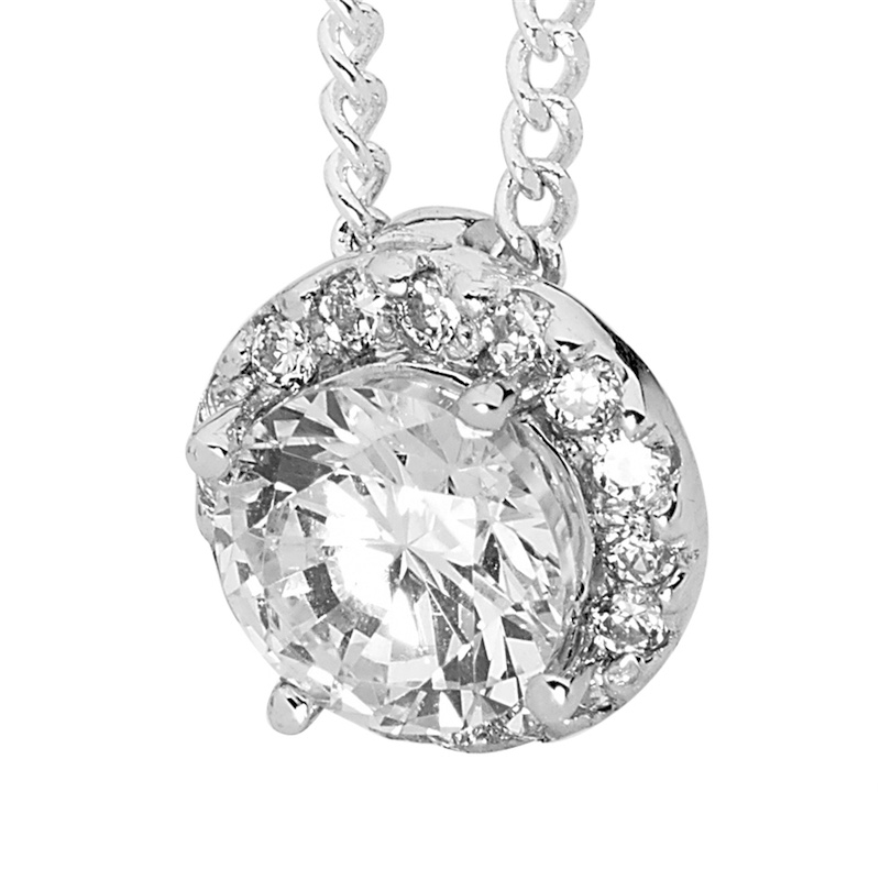 One Carat Size Cubic Zirconia Pendant