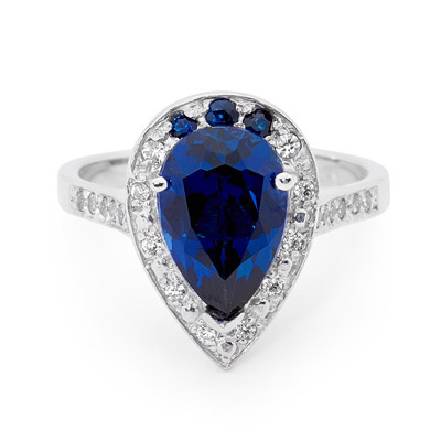 Royal Blue Sapphire Dress ring