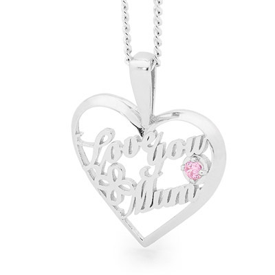 Silver "Love You Mum" Pendant