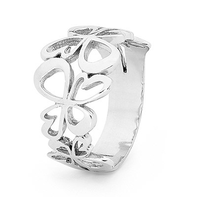 Solid Silver Angel Ring
