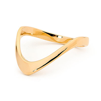 Solid Gold Wishbone Ring