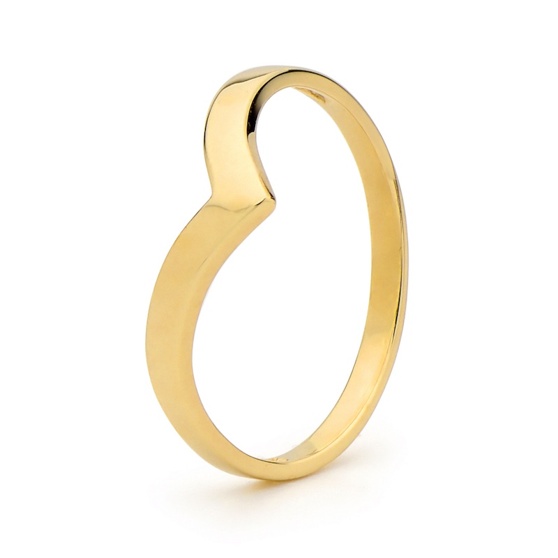 9 ct. Gold wishbone ring