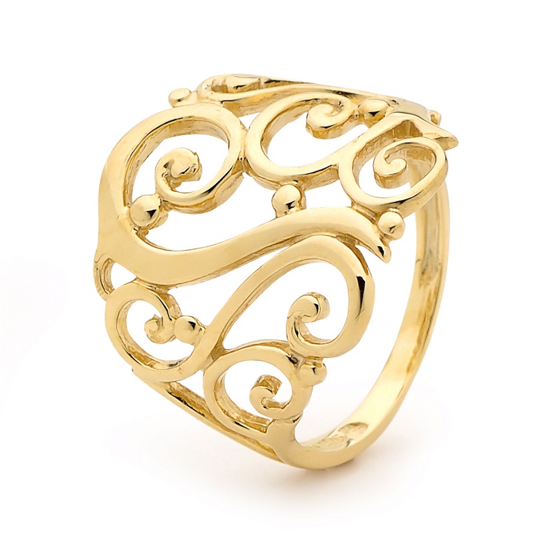 Wide Celtic Gold Ring