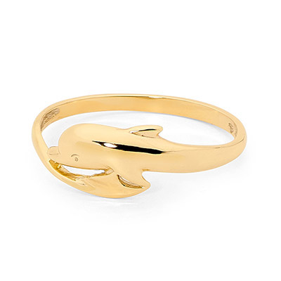 Single Dolphin Gold Ring