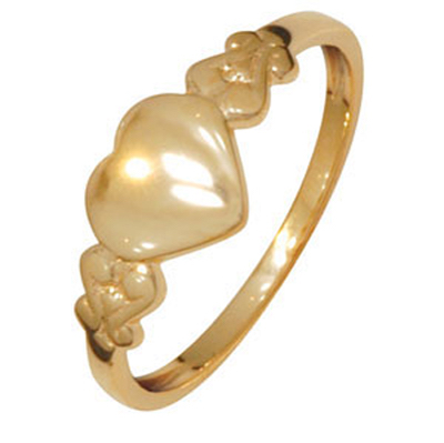 Shiny Child's Heart Signet Ring